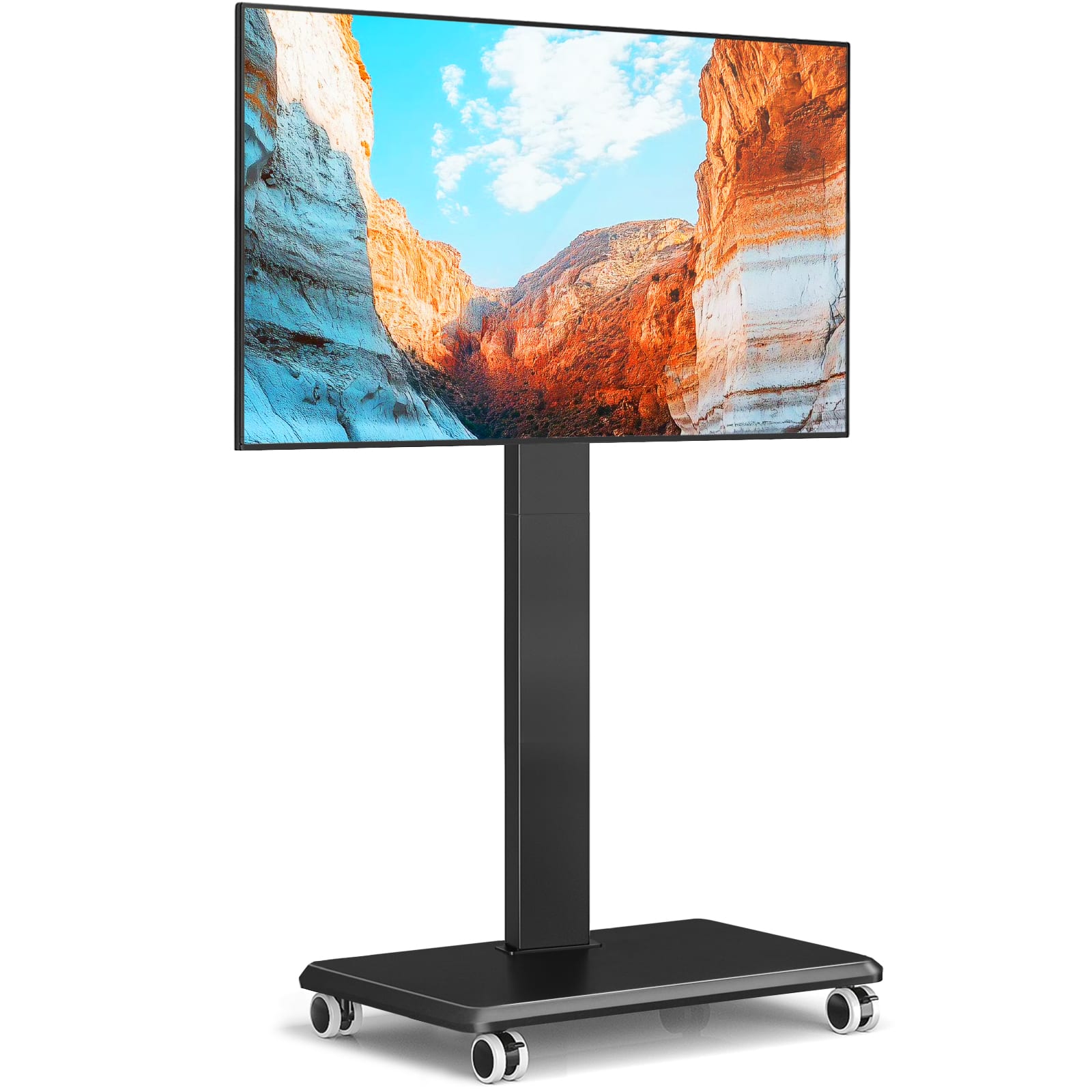 Rfiver - Compatible with mobile floor-mounted TVs ranging from 32 to 70 inches - Black