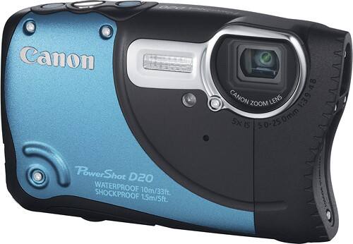 canon powershot d20 waterproof digital camera