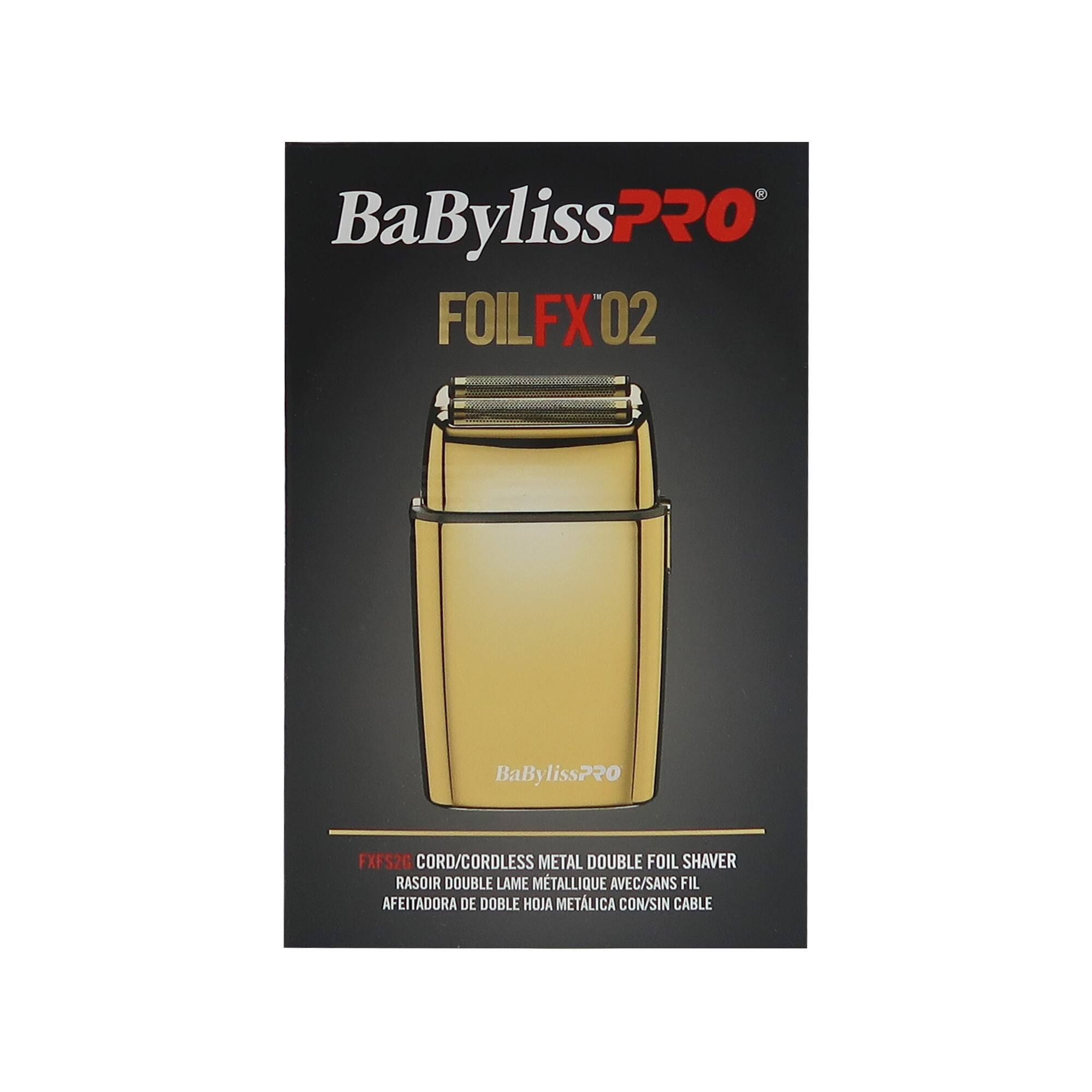 新品未使用 BaByliss Pro FOILFX02 Cordlessゴールド BaBylissPRO FOILFX02 Cordless Gold Metal Double Foil Shaver