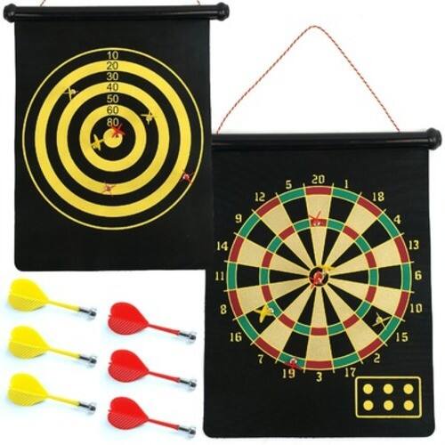 Front Standard. Trademark - Roll-Up Magnetic Dartboard.