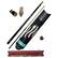 Front Standard. Trademark - Wave Designer 2-Piece Wood Pool Cue - Black/White.