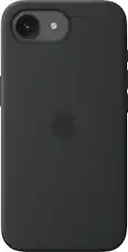 Front. Apple - iPhone 17e Silicone Case with MagSafe - Black.
