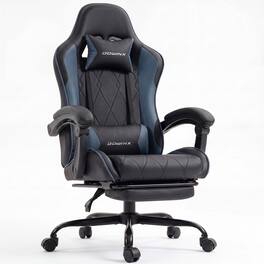 Dowinx - Comfortable spring office chair, simple and minimalist design, available in multiple colors, ergonomically designed - Black and Blue