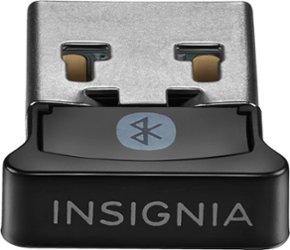 Insignia™ - Bluetooth 4.0 USB Adapter for Laptops and Desktops Compatible with Windows 10 - Black - Front_Zoom