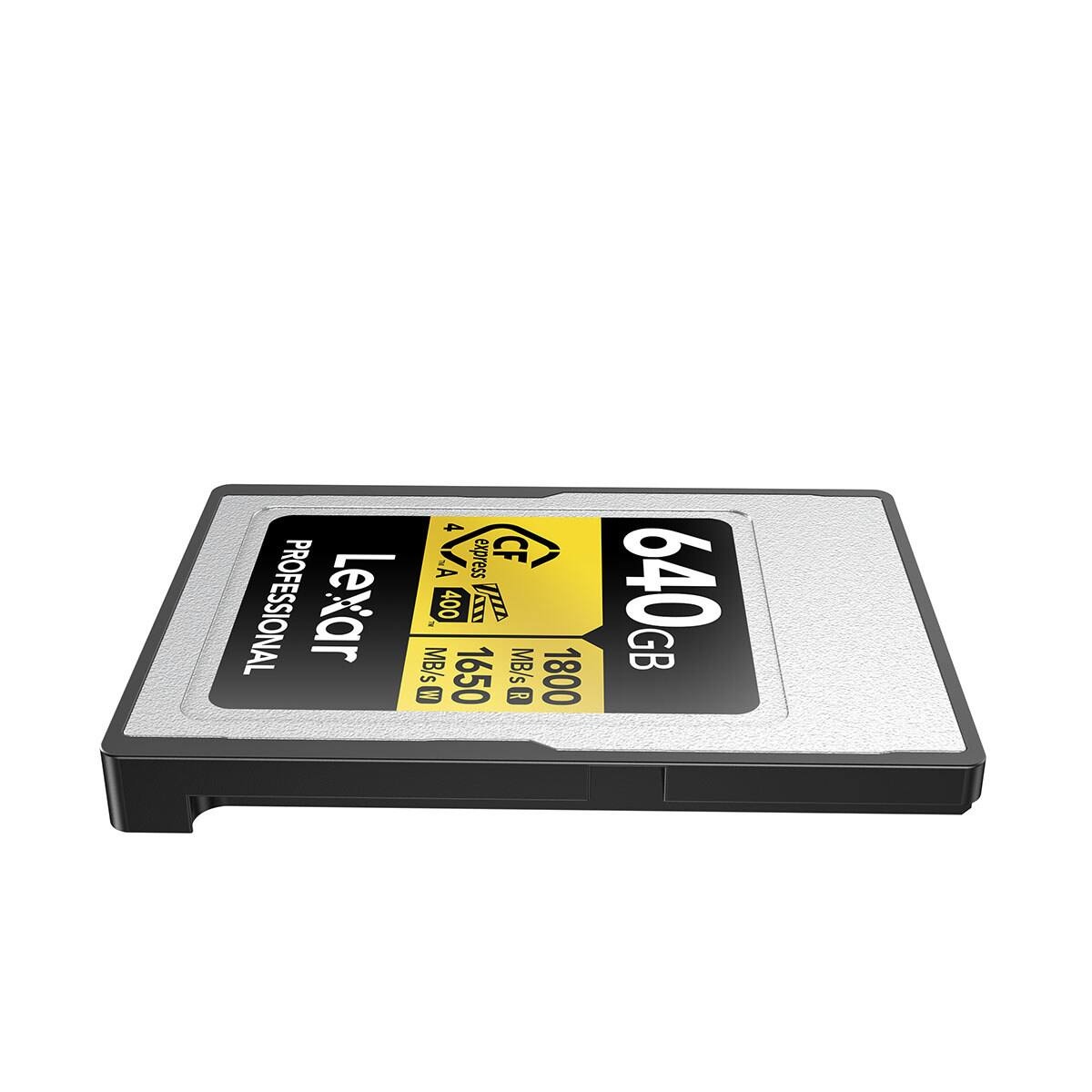 PROFESSIONAL Lexar
4 N express CF A 2 400 W MB/s 1650 R MB/s
1800
GB 640G