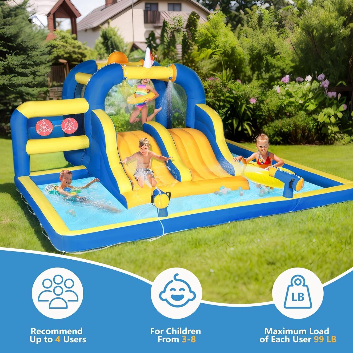 Recommend Up to 4 Users  
For Children From 3-8  
Maximum Load of Each User 99 LB