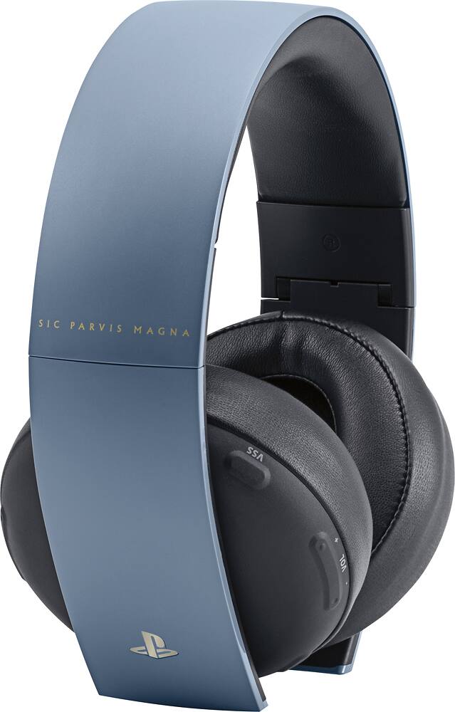 Angle. Sony - Uncharted 4 Limited Edition Gold Wireless 7.1 Headset - Gray Blue.