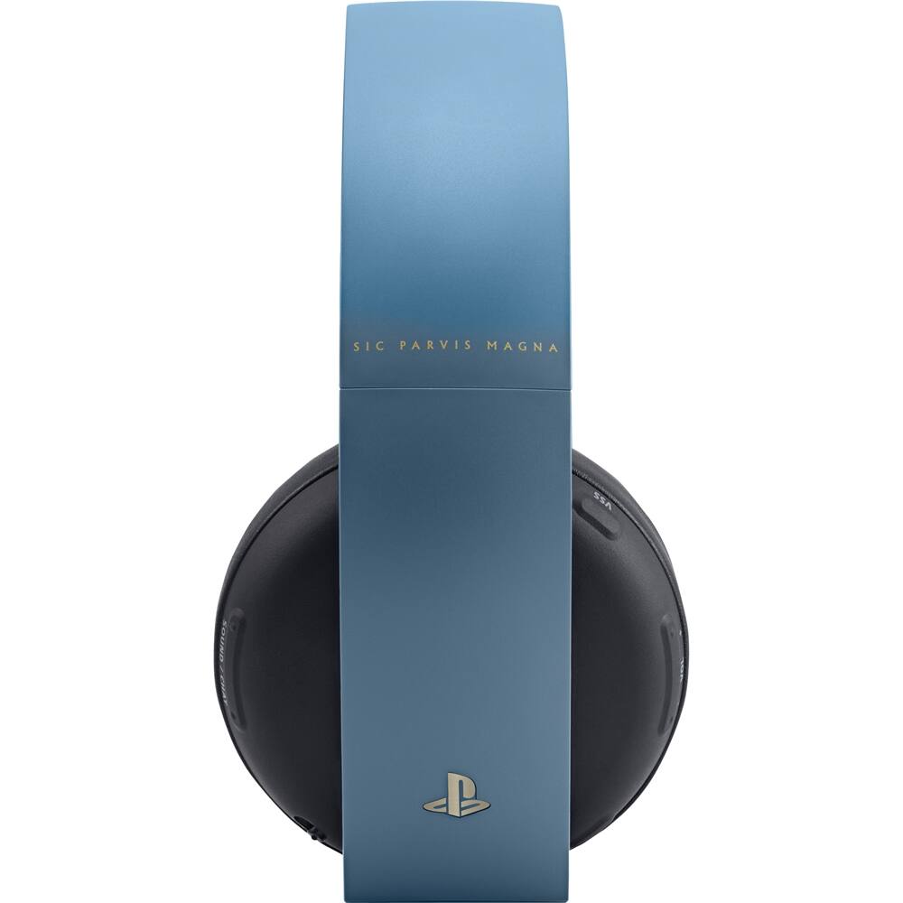 Left. Sony - Uncharted 4 Limited Edition Gold Wireless 7.1 Headset - Gray Blue.
