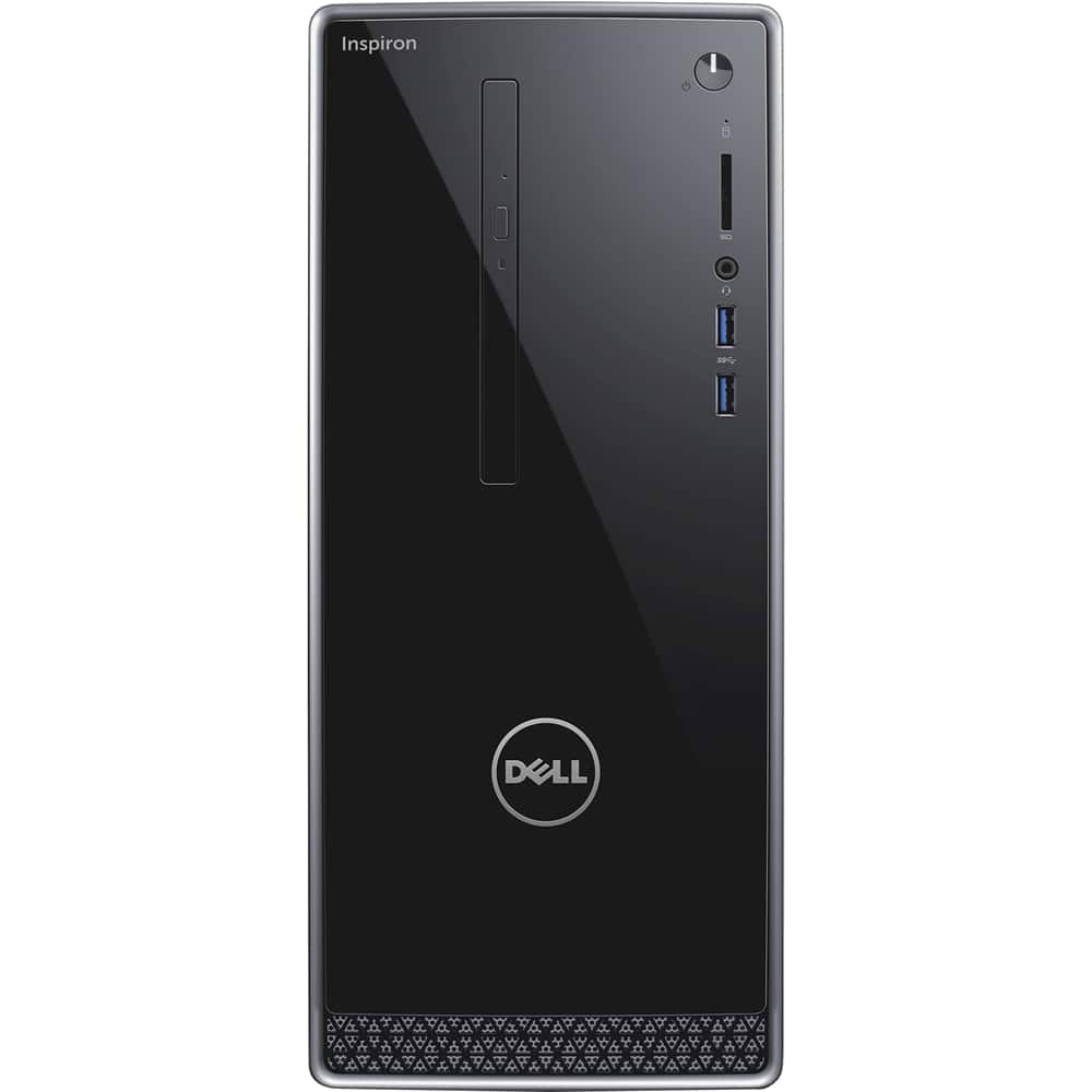 Front. Dell - Inspiron 3650 Desktop - Intel Core i5 - 8GB Memory - 1TB Hard Drive - Black/Silver.