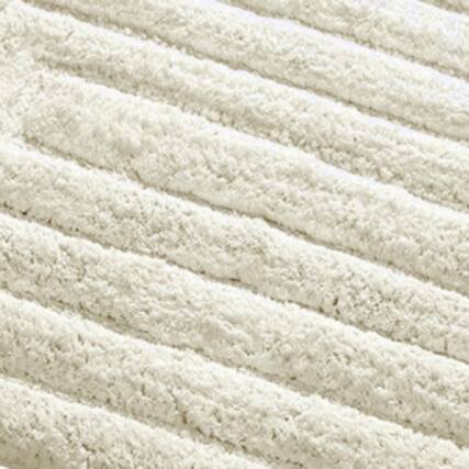 Front. Knightsbridge - Knightsbridge Ivory Cotton Bath Rug with Traditional Racetrack Design - ivory.