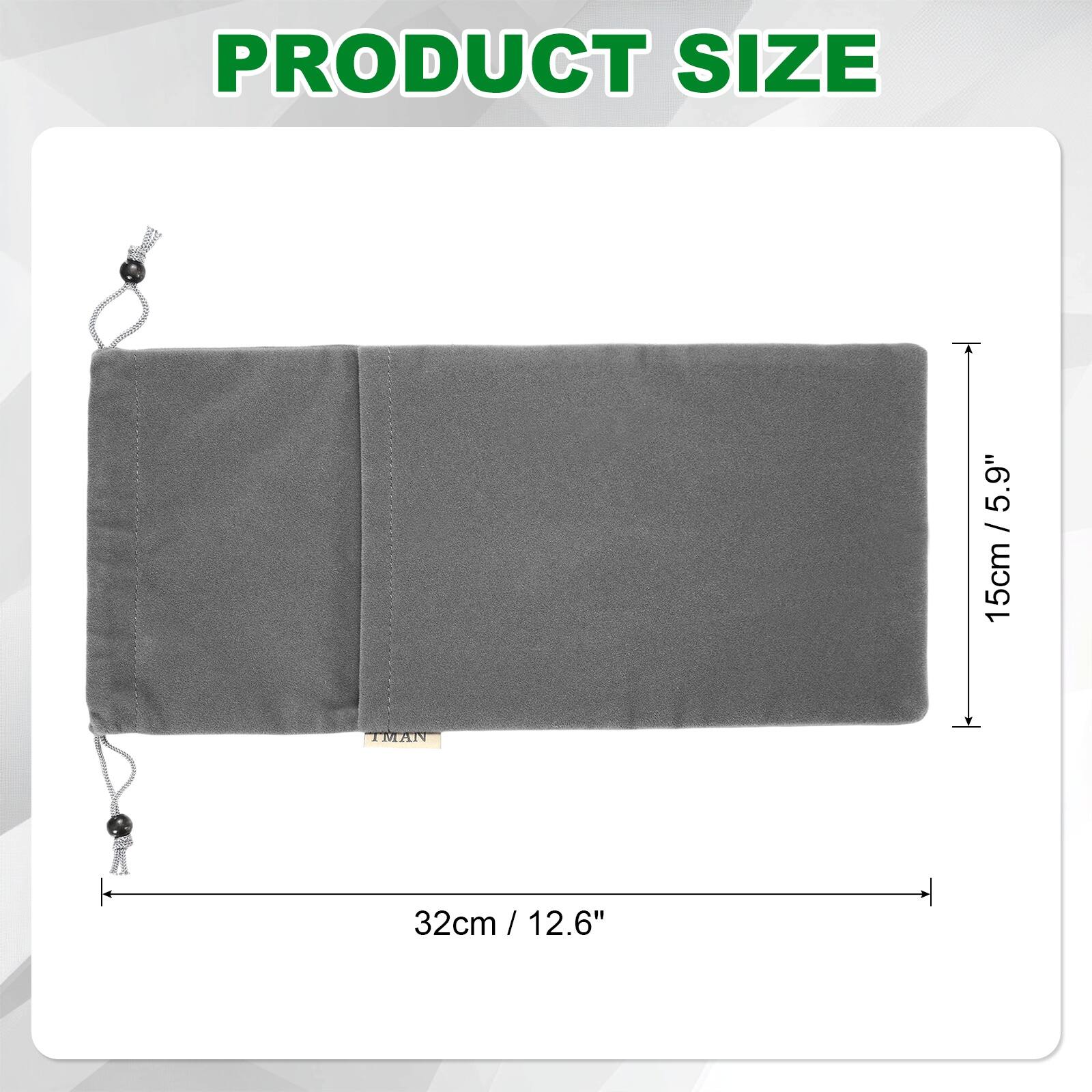 PRODUCT SIZE  
5.9" / 15cm  
32cm / 12.6"