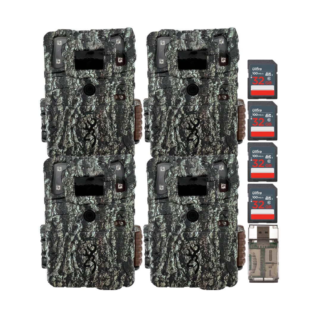 Browning - Command Ops Elite 22 Trail Camera w/32 GB Memory Card Bundle (4-Pack)