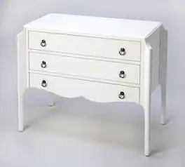 Butler Specialty - Wilshire 34 in. W Rectangular Wood 3 Drawer Accent Chest - White