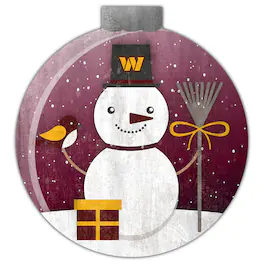 Fan Creations - Washington Commanders 12'' Snow Globe Wall Art - Multicolor