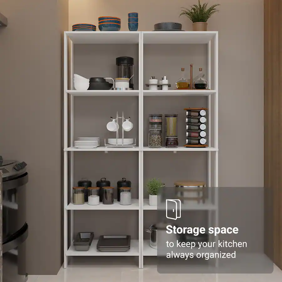 Modular Kitchen Storage Rack Madesa Kitchen Pantry Storage Rack with 10 Open Shelves 47