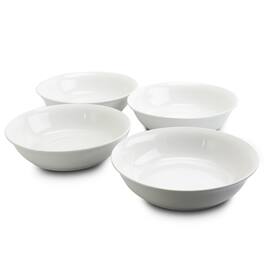 Gibson - Home Wide 8.75 in. Stoneware Dinner and Serving Bowls, Set of 4 - White