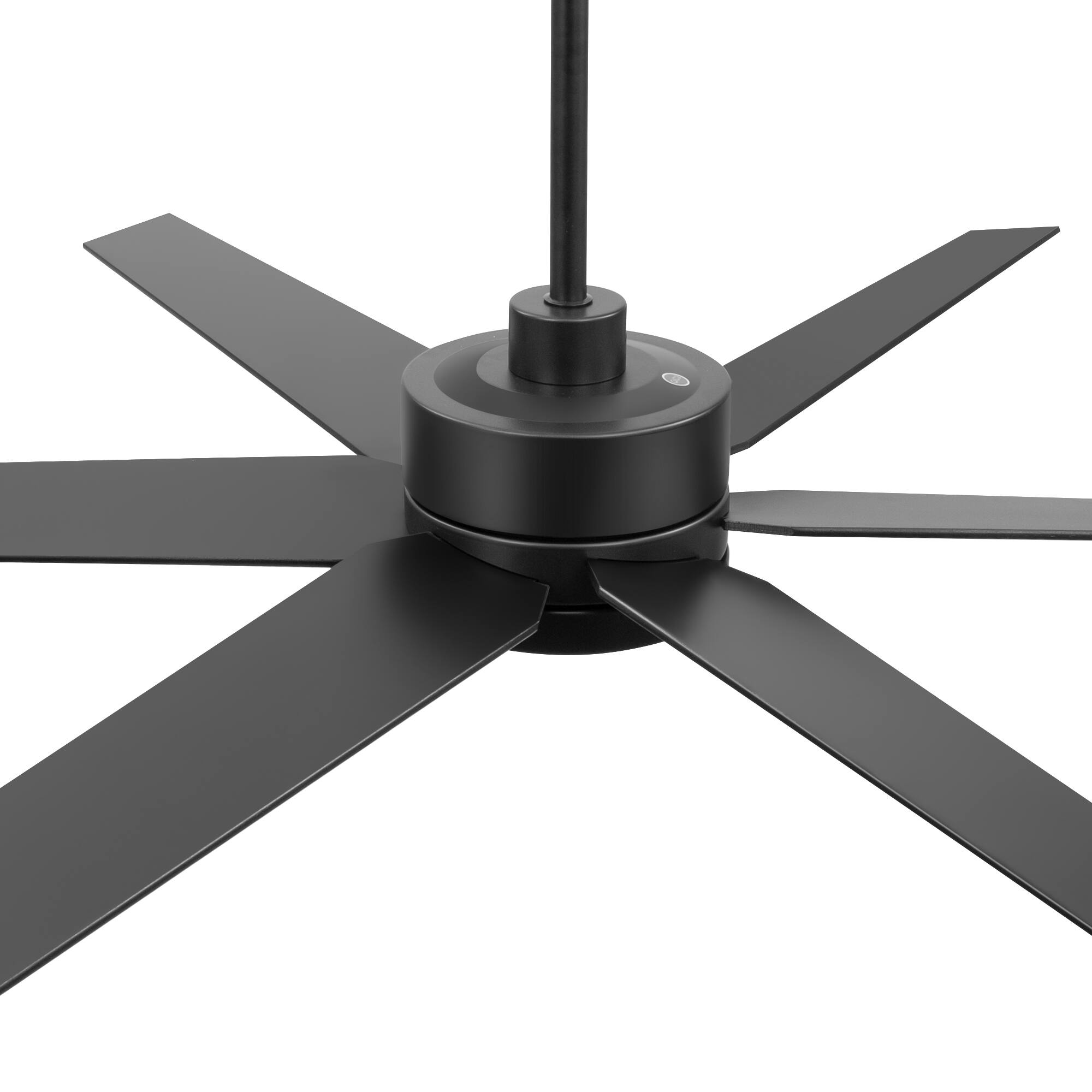 Alt View 8. Breezary - 72-in Indoor Large LED Ceiling Fan with 6-Speed Reversible Motor, 3-Color Light, Memory Timer & 7″/12″ Downrods - Matte Black.