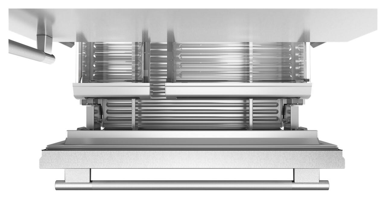 Back. KitchenAid - 20.8 Cu. Ft. Built-In Bottom Mount Refrigerator with Platinum Interior - Stainless Steel with PrintShield Finish.