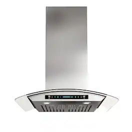 Onefly - 30 inches - Externally Vented - Wall Range Hood - Silver