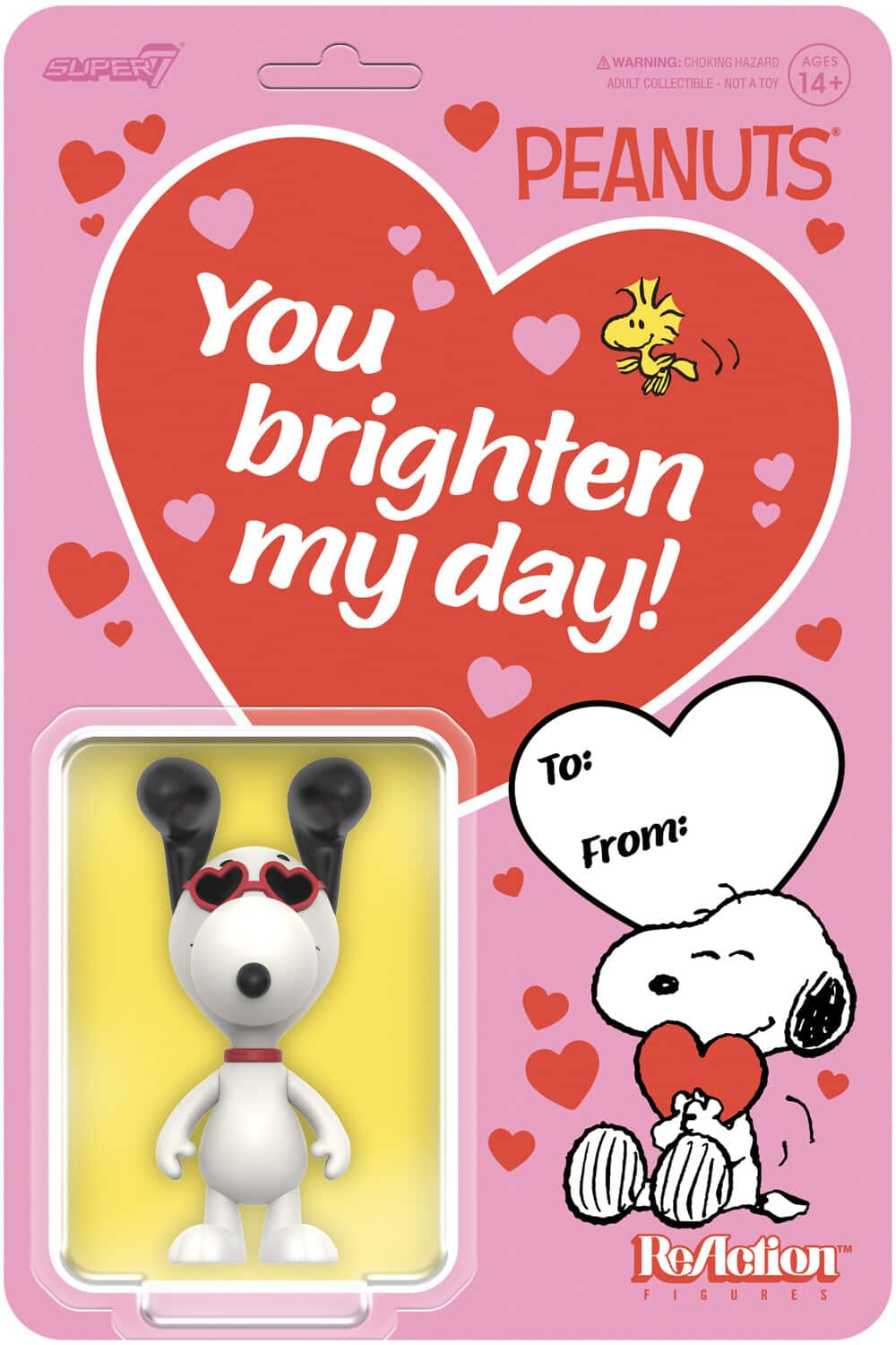 Super7 - Peanuts - ReAction Figures - Snoopy (Heart Eyes) - COLLECTIBLES - Multicolor