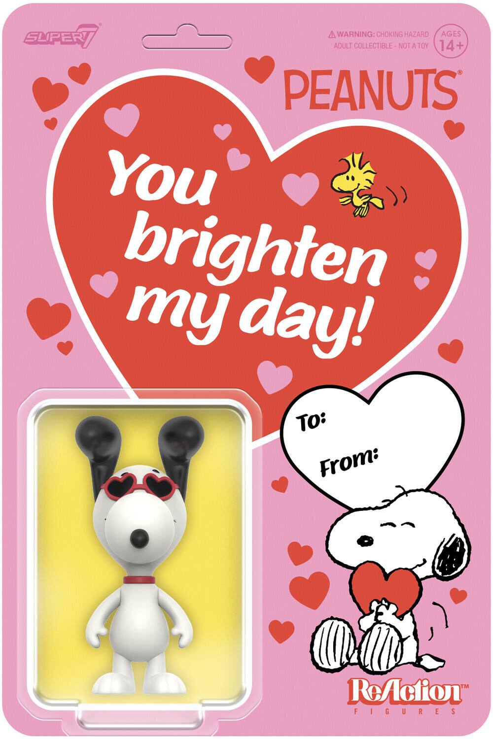 Super7 - Peanuts - ReAction Figures - Snoopy (Heart Eyes) - COLLECTIBLES - Multicolor