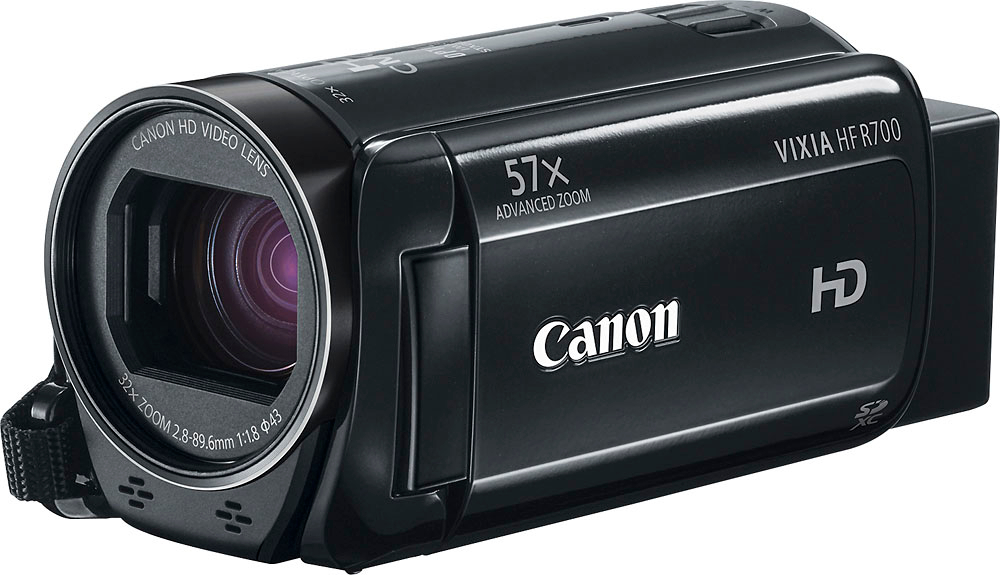 etiqueta arbusto Perplejo Canon VIXIA HF R700 HD Flash Memory Camcorder Black 1238C001 - Best Buy