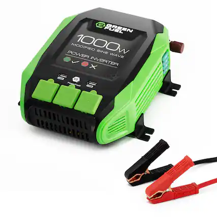 GREEN FUEL
1000W
MODIFIED SINE WAVE
POWER INVERTER
USB
Power/Fault
USB
AC120V
AC120V
AC120V