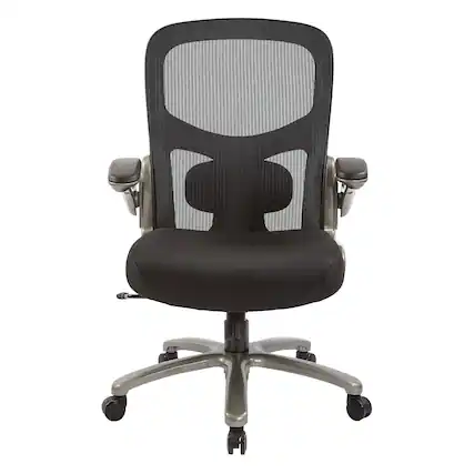Front. Office Star Products - Big and Tall Mesh Back Chair - Black.