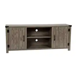 Alamont Home - 59 Inch Barn Door TV Stand Fits up to 65" TV's with Adjustable Shelf - Gray Wash Oak