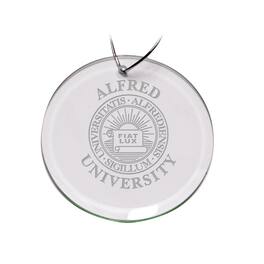 Jardine - Alfred University Saxons Team Logo 3'' Round Glass Ornament - Multicolor