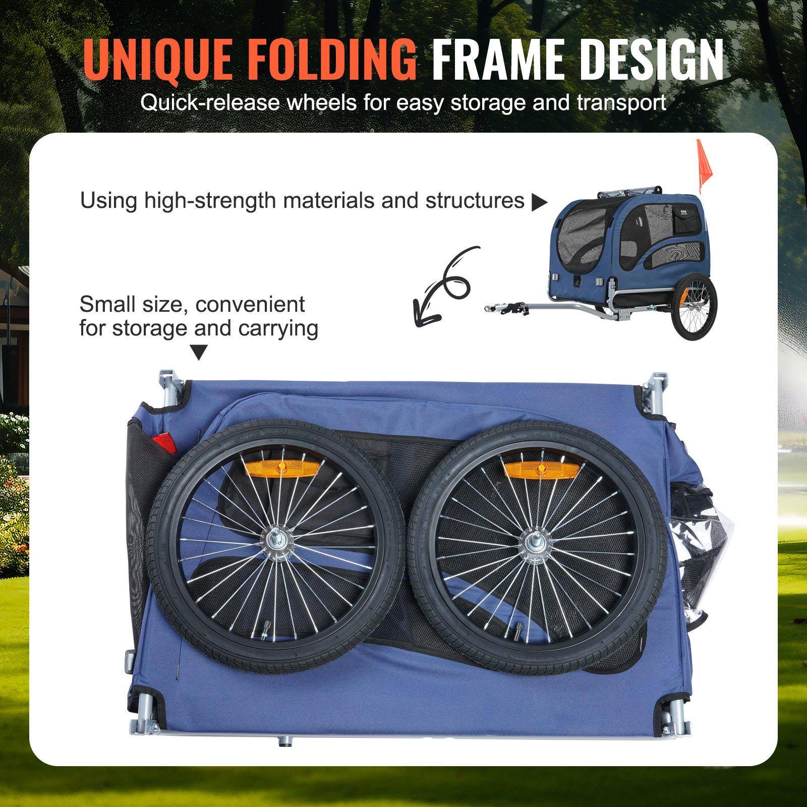 UNIQUE FOLDING FRAME DESIGN  
Quick-release wheels for easy storage and transport  

Using high-strength materials and structures  

Small size, convenient for storage and carrying