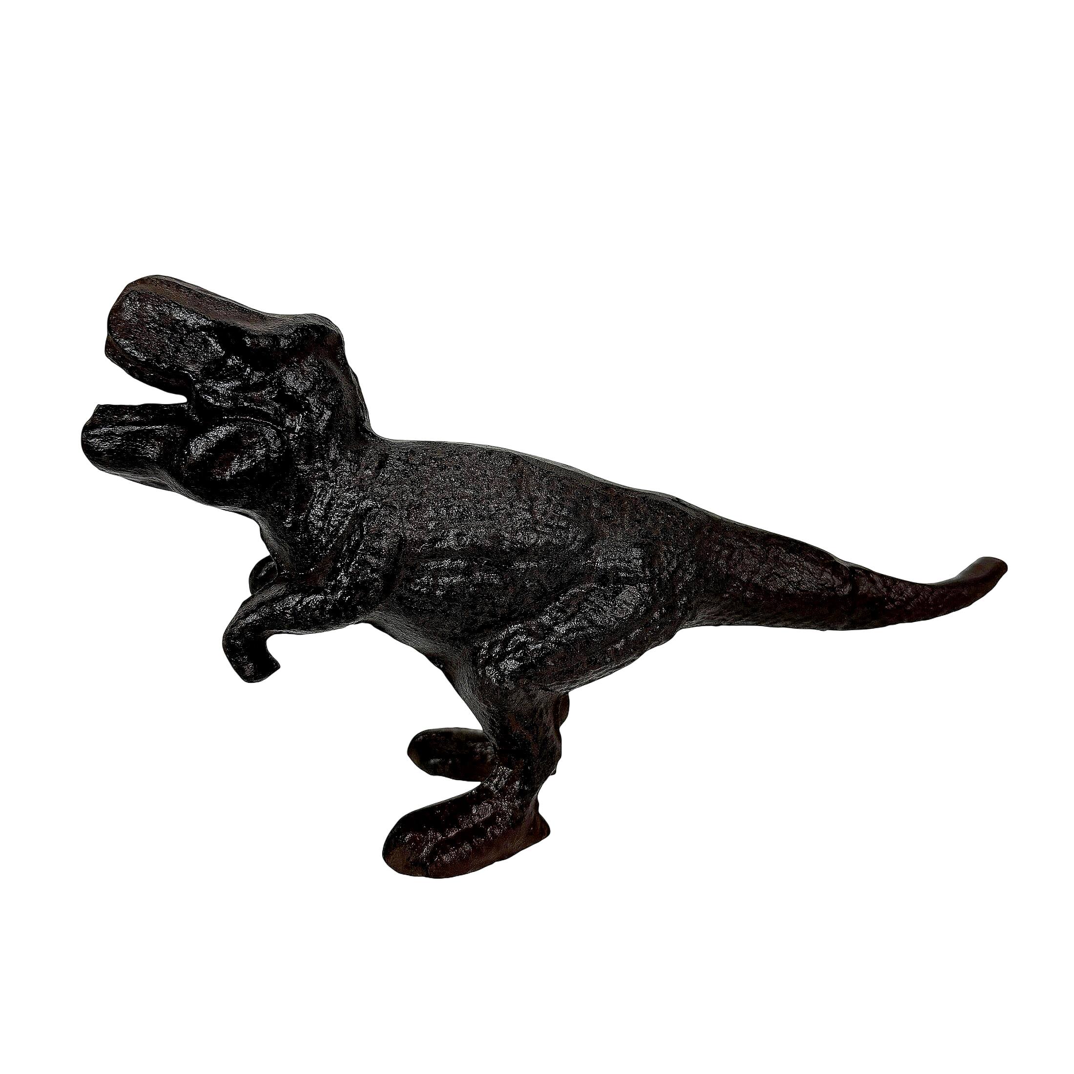 Alt View 9. Things2Die4 - Cast Iron Dinosaur Bookends Set of 2 Brown T-Rex Decorative 8.5 In - Brown.