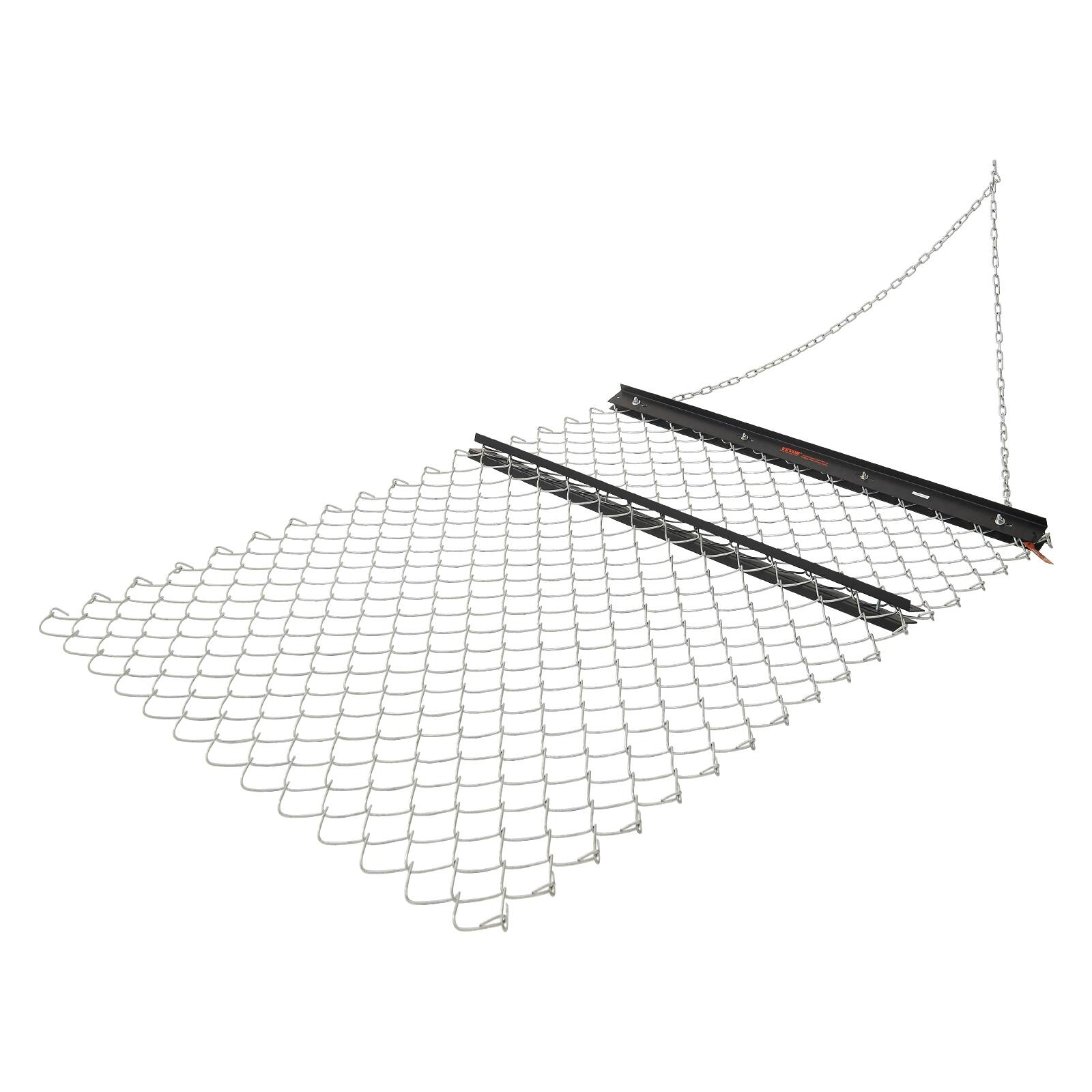 Alt View 5. VEVOR - Drag Harrow, 4 x 5 ft Chain Harrow-Made from Q235 Steel, UTV Tractor Attachments for Landscape Leveling or Sod Prepping - Black.