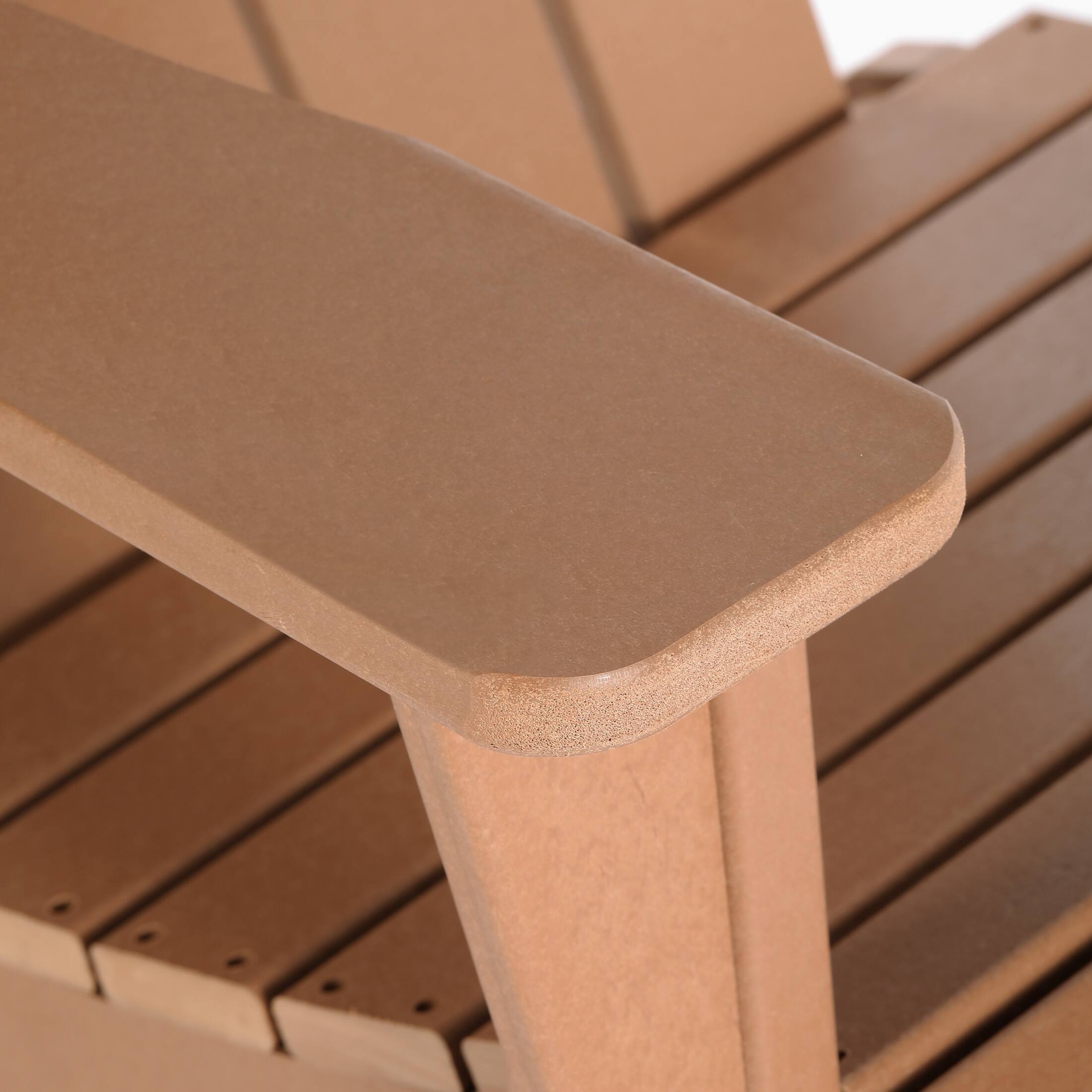 Alt View 6. WestinTrends - WestinTrends Malibu Outdoor / Patio Poly Adirondack rocking chair - Teak.