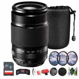Fujifilm - XF 55-200mm f/3.5-4.8 R LM OIS Lens, 32GB Memory Card, Bundle