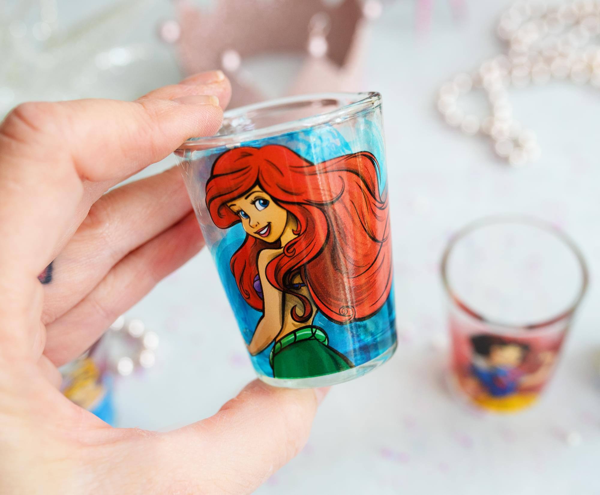 Alt View 10. Silver Buffalo - Disney Princess Portraits 2-Ounce Mini Shot Glasses | Set of 4 - Yellow.