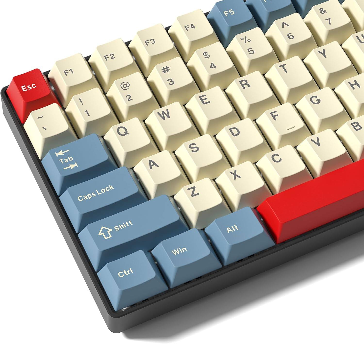 Esc ~ F1 ! 1 Q Tab Caps Lock F2 @ 2 W A F3 # 3 E S F4 $ 4 R D F5 % 5 T F6 ^ 6 Y G F7 & 7 H B Shift F8 * 8 U V F9 ( 9 I C F10 ) 0 O X F11 _ - Z F12 + = Ctrl Win Alt