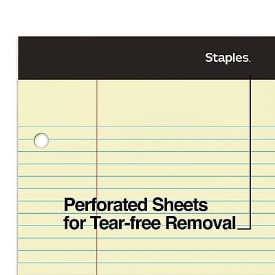 Staples.  
Perforated Sheets for Tear-free Removal