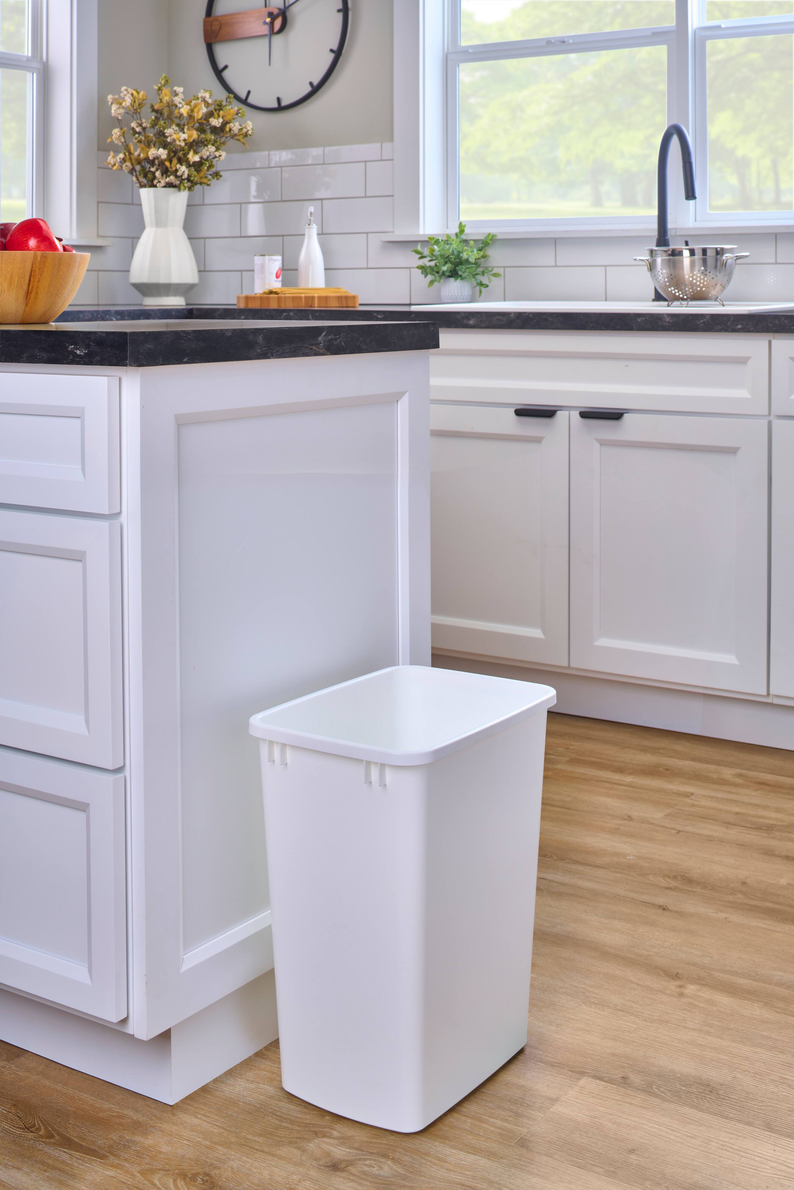 Alt View 1. Rev-A-Shelf - Rev-A-Shelf 35 qt. Under Sink Pullout Trash Can Replacement, RV-35-52 - White.