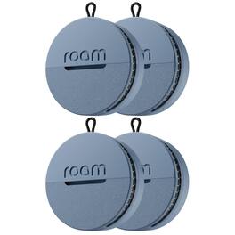Roam smart tracker - – No Subscription, Waterproof | Apple & Android | 4-Pack - Blue