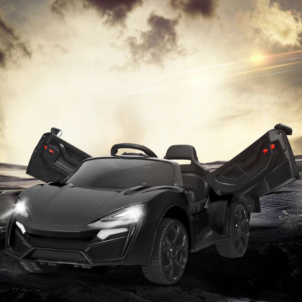 Angle. SlickBlue - 12V Electric Ride-On Vehicle with 2.4G Remote Control and LED Lights - Black.