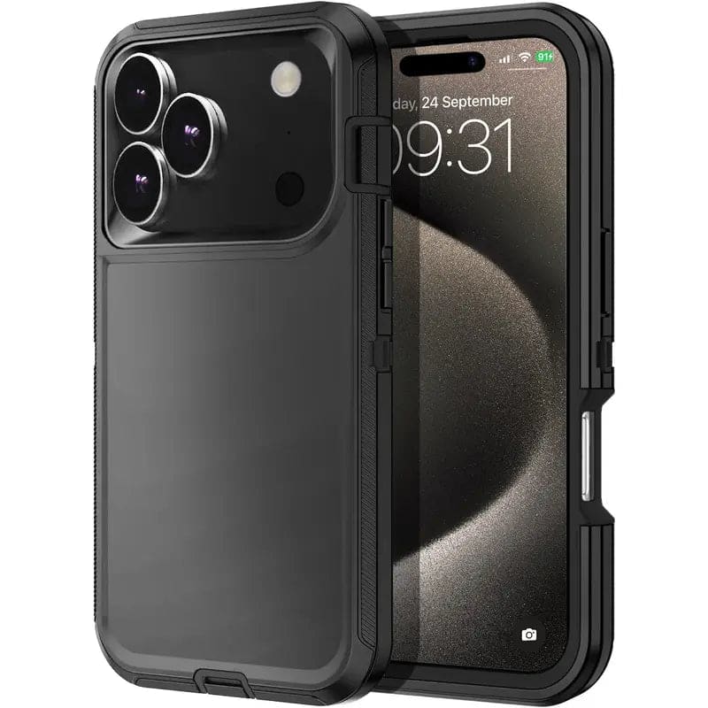 Entronix - Case for iPhone 17 Pro max - Triple-Layer Heavy Duty Protection - Black