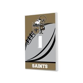 Keyscaper - New Orleans Saints Passtime Design Single Toggle Lightswitch Plate - Multicolor