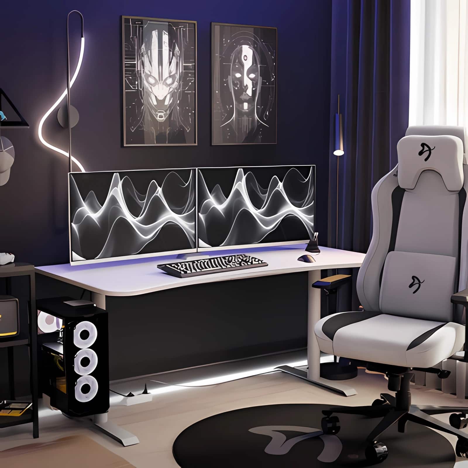 Back. Arozzi - Arozzi – Nova 32" IPS QHD 180Hz Gaming Monitor – White - AZ-NO-32T2K180-WT.