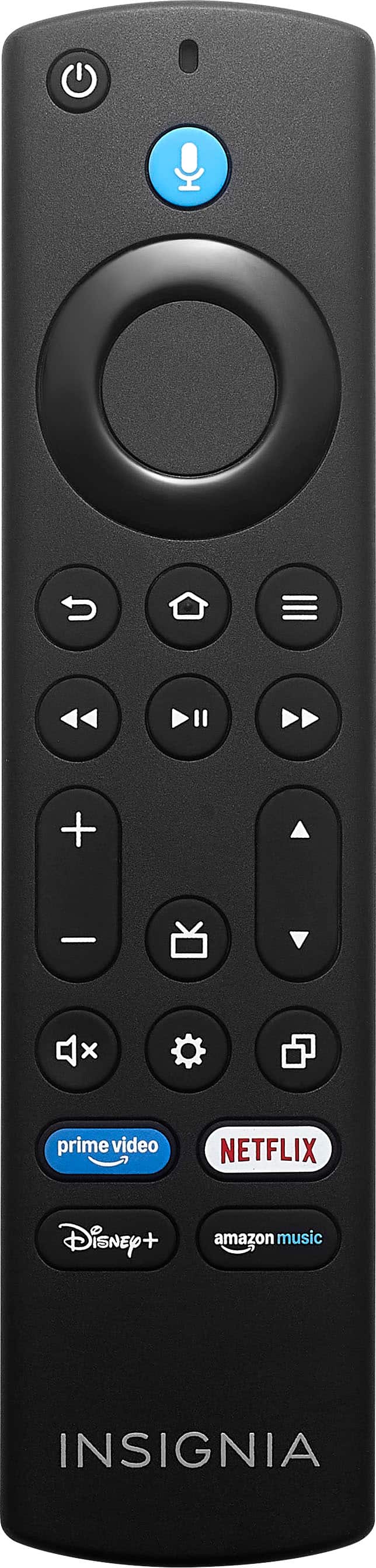 The text on the image reads: "Insignia - Prime Video - Netflix - Disney+ - Amazon Music."