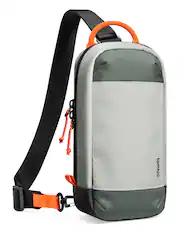 Front. tomtoc - tomtoc Sling Crossbody Bag for Nintendo Switch 2 Model 2025, Protective Portable Chest Carrying Gaming Pouch - Gray.