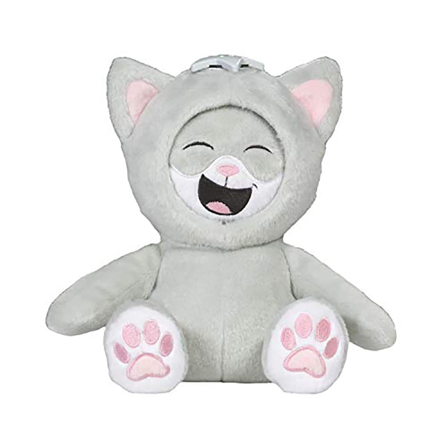 TriAction Toys - WhatsItsFace 12 Inch Kitty Cat Plush with 3 Different Faces - Gray