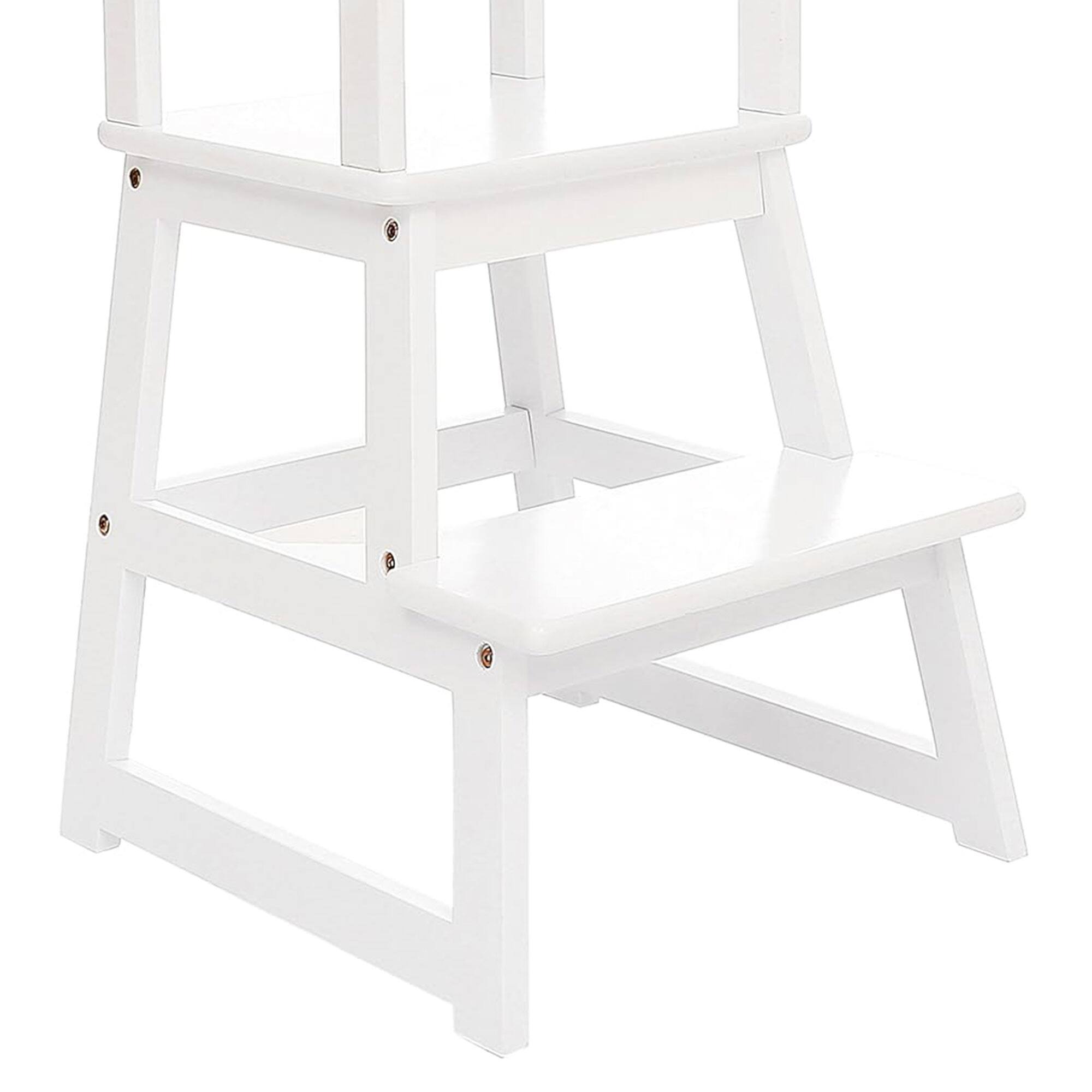 Alt View 5. SDADI - SDADI Kids Kitchen Step Stool Holds up to 150 Pounds with Safety Rail, White - White.