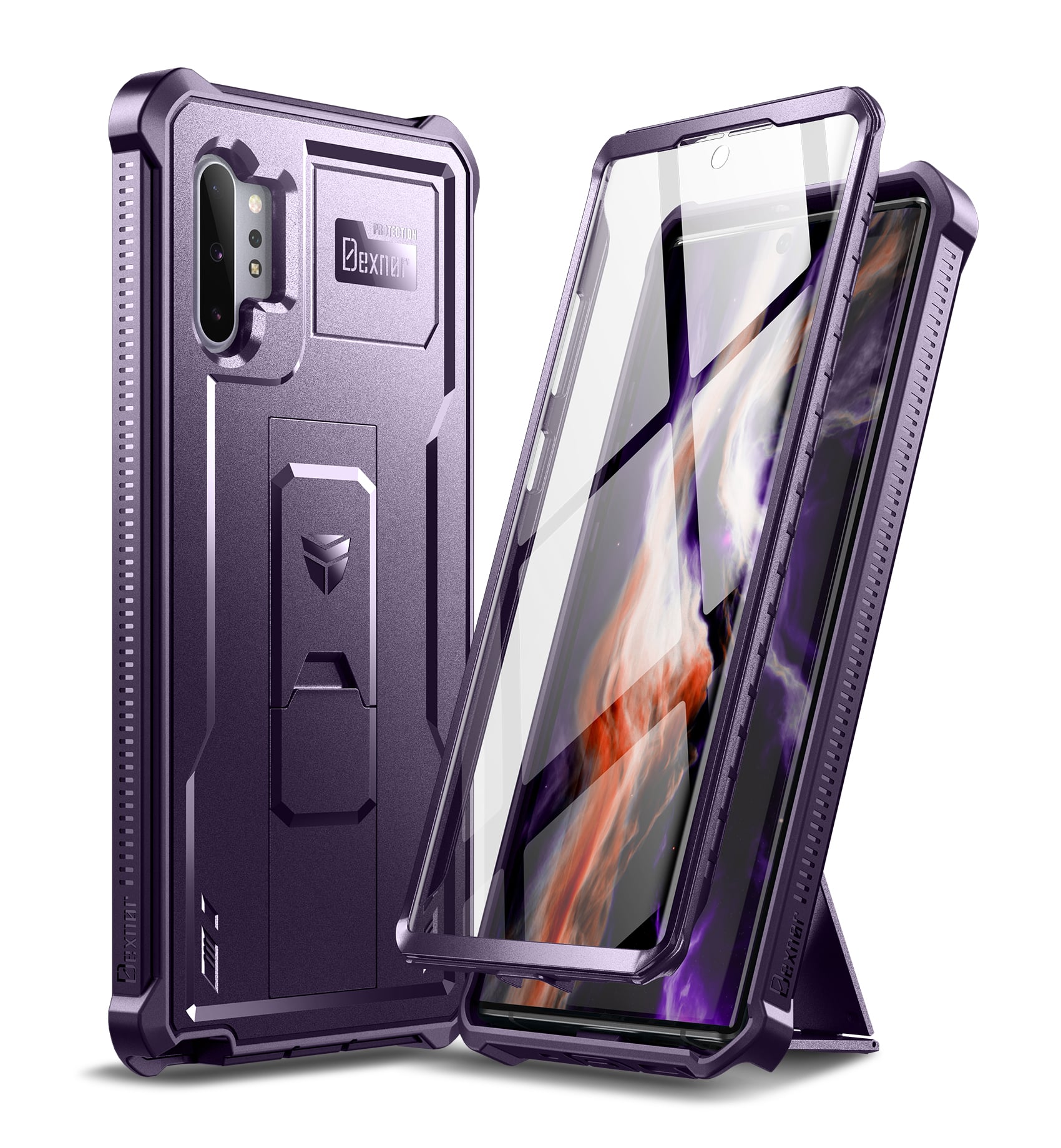 dexnor - for Galaxy Note 10+ Plus Case,[Built in Screen Protector and Kickstand] Military Grade Protection - Phantom Purple price history on PriceWatchPro