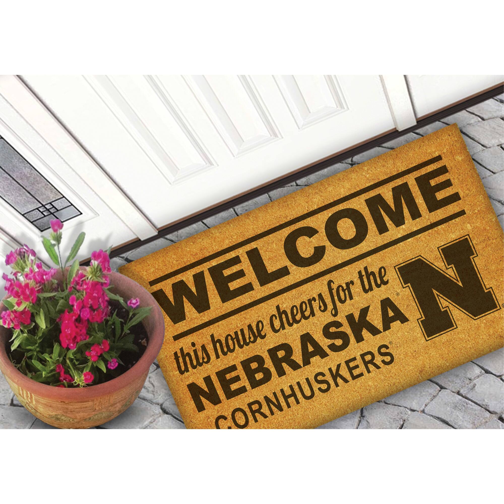 WELCOME  
this house cheers for the NEBRASKA CORNHUSKERS